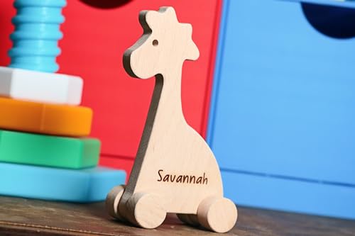 Handmade Wooden Rabbit Push Toy Personalized Gift