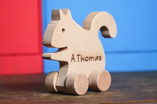 Handmade Wooden Rabbit Push Toy Personalized Gift
