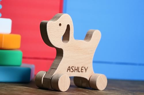 Handmade Wooden Rabbit Push Toy Personalized Gift