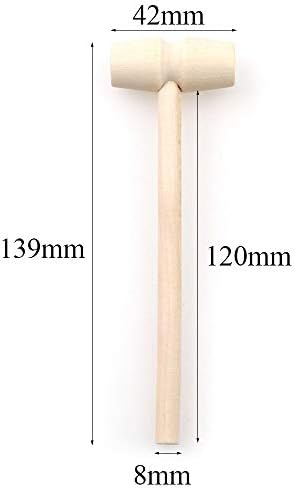 30Pcs Miniature Wooden Hammer for DIY and Seafood Shelling