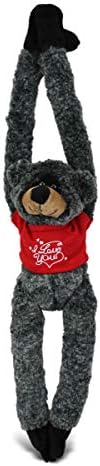 DolliBu I Love You Valentine Black Bear Plush - 21 Inches 1