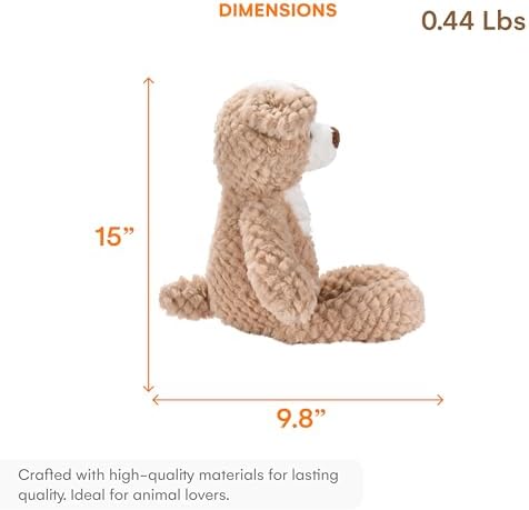 CHILDLIKE BEHAVIOR Dog Plush Toy Pillow - 15W x 10H Soft Cuddly Stuffed Animal