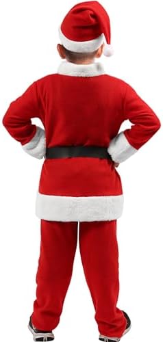 Kids Santa Costume 5Pcs - Festive Christmas Suit for Children