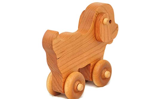 Wooden Toy Puppy Car Little Wooden Wonders