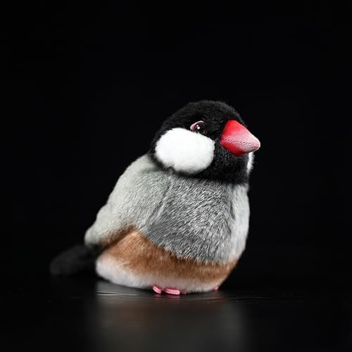 Tiny Heart Gray Bird Plush Toy for Kids 1