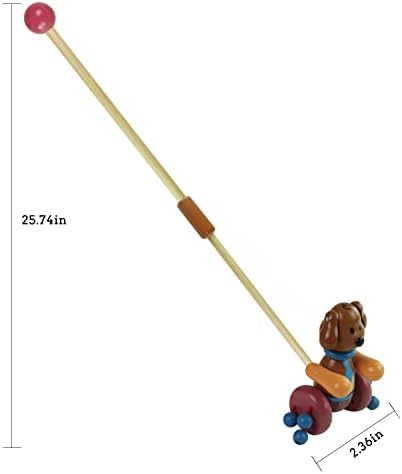RUYU Loyal Puppy Wooden Push-n-Pull Toy for Toddlers