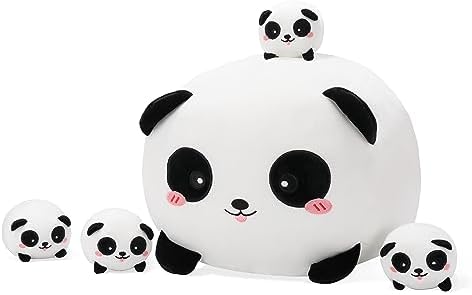 AtoBaby Cute Panda Plush Toy - 16 Inches with 4 Babies