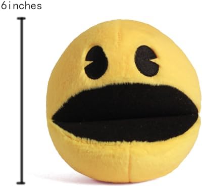 WjcnPac-Man 6 Inch Yellow Plush Stuffed Animal