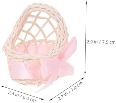 BESPORTBLE Mini Woven Rattan Basket Decor 6pcs