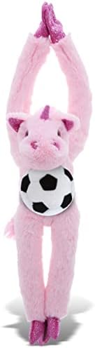 DolliBu Long Arms Unicorn Plush with Soccer Ball - 21 Inches