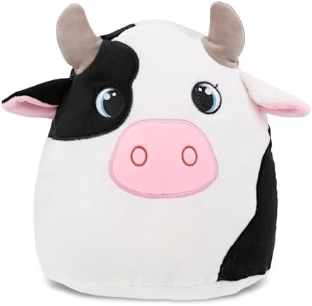 DolliBu Snug-Mooshies Cow Plush Toy - 10 Inch