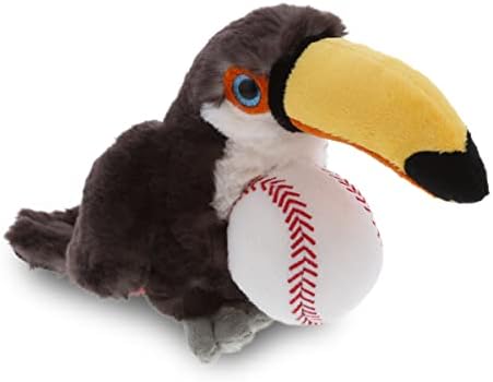 DolliBu Toucan Plush with Baseball - 8 Inches