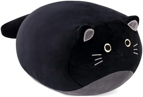 Wepop 20 Inch Black Cat Plush Toy Pillow