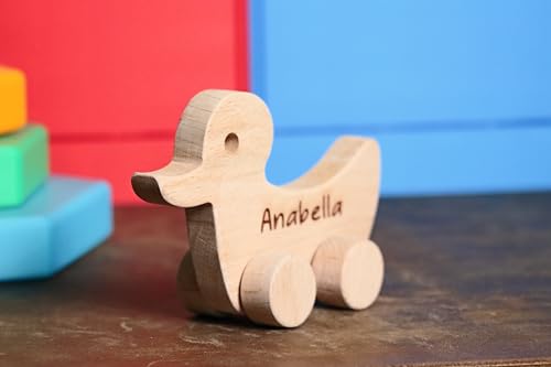 Handmade Wooden Rabbit Push Toy Personalized Gift