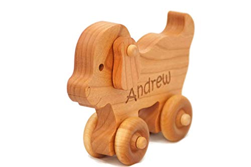Wooden Toy Puppy Car Little Wooden Wonders
