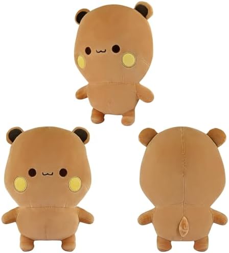 2 Pack White Bear and Brown Bear Plush Stuffed Animals
