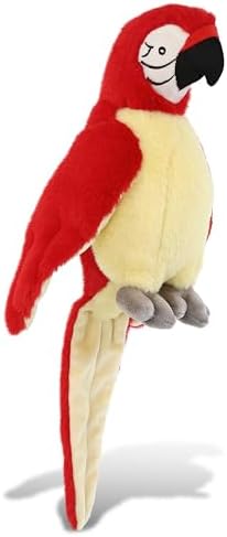 DolliBu Red Parrot Super Soft Plush Toy - 9 Inches