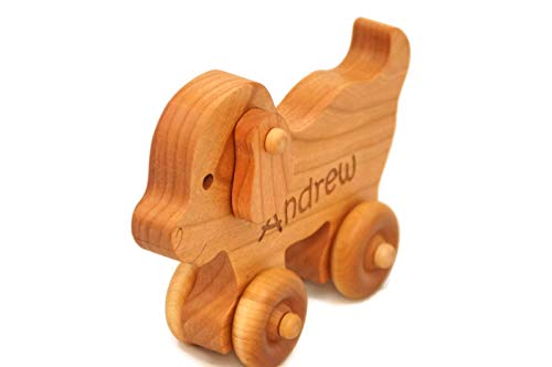 Wooden Toy Puppy Car Little Wooden Wonders