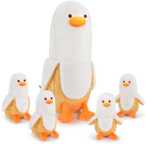 Auspicious Beginning 5-Piece Banana Duck Plush Set
