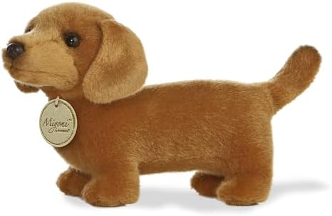Aurora Adorable Miyoni Dachshund Stuffed Animal - Brown 8 Inches