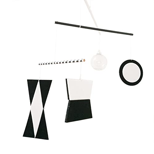 LERYDESI Montessori Baby Mobile White Black Thick Felt Mobile