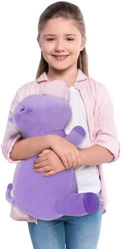 Cozi-Kins Weighted Purple Hippo Stuffed Animal - 35 Lbs