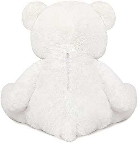 MorisMos 40 Inch White Teddy Bear Plush Toy