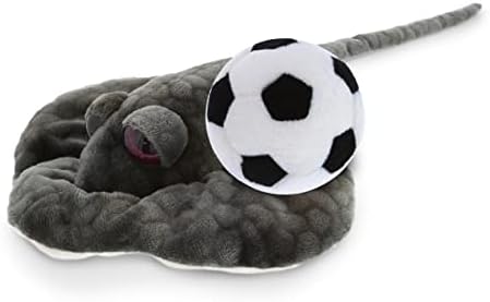 DolliBu Grey Stingray Plush with Soccer Ball - 18 Inches