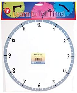 Hygloss Learn-to-Tell-Time Paper Clock Kit for Kids