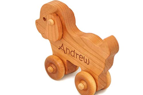 Wooden Toy Puppy Car Little Wooden Wonders