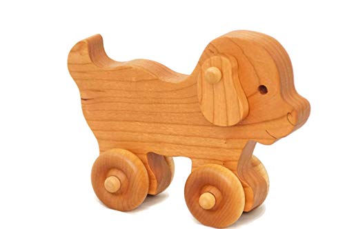 Wooden Toy Puppy Car Little Wooden Wonders