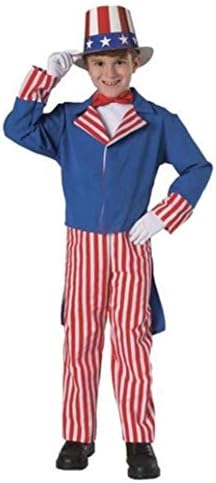 Rubies Deluxe Uncle Sam Child Costume Red White Blue Small