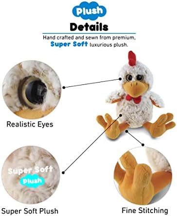 Puzzled DulliBu Plush Rooster - Soft Huggable 9 Inch Toy