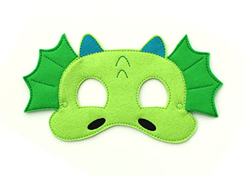 Baby WhatKnots Kids Green Dragon Face Mask for Halloween Costume