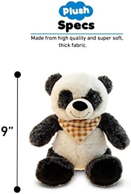 DolliBu Plush Panda Bear - 8 Inch Huggable Bear Toy