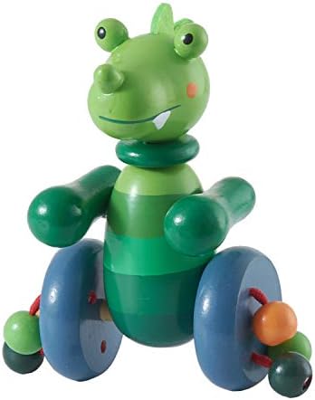 RUYU Perky Crocodile Push-N-Pull Toy for Toddlers