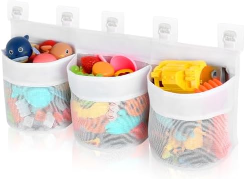 Satumho Bath Toy Storage Organizer for Tub White