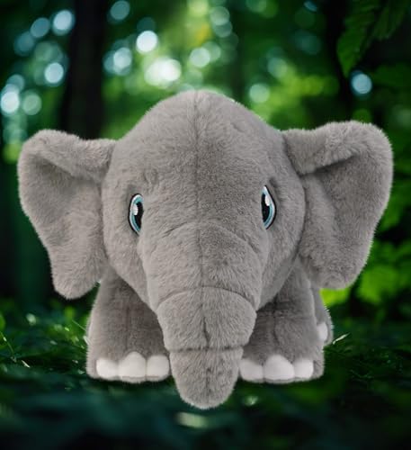 DolliBu Elephant Eco-Friendly Plush Toy 14 Inch Huggable Soft Playtime Stuffed Animal