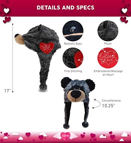 DolliBu I Love You Valentine Plush Bear Headwear