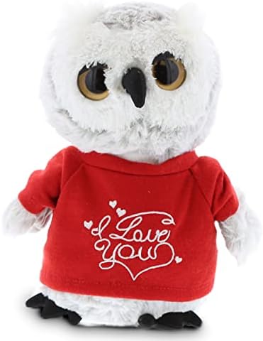 DolliBu I Love You Grey Owl Plush 9 Inches