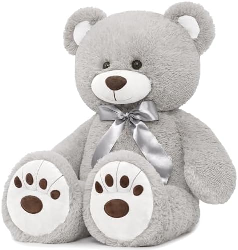 MorisMos 36in Giant Gray Teddy Bear Plush