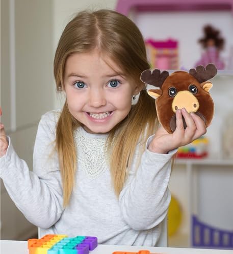 DolliBu Snug Mooshies Moose Stuffed Animal - 4 Inch