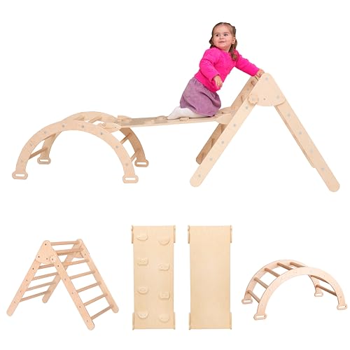 Wood And Hearts 3 in 1 Climbing Gym for Toddlers