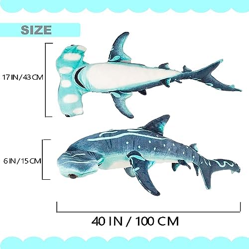 40 Inch Hammerhead Shark Plush Toy - Giant Stuffed Animal