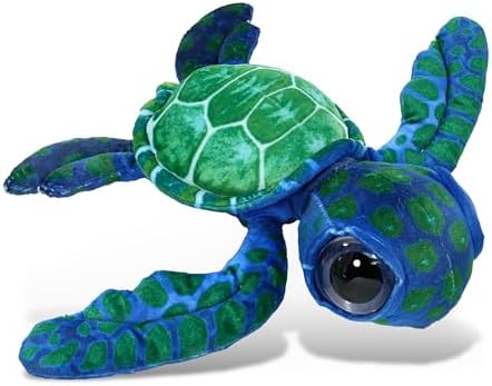 DolliBu Blue Sea Turtle Plush Toy 10 Inches