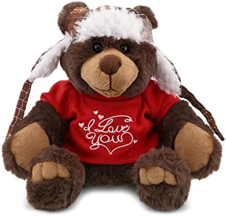 DolliBu I Love You Brown Bear Plush - 11 Inches 1