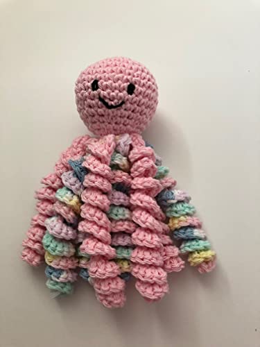 Pink Crochet Octopus Baby Toy for Preemies
