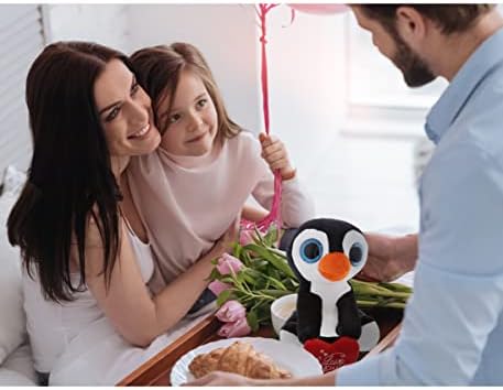 DolliBu I Love You Valentine Penguin Plush - 8 Inch