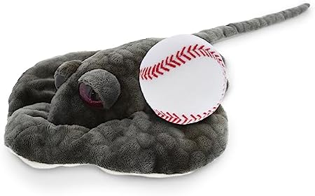 DolliBu Grey Stingray Plush with Baseball - 18 Inch 1