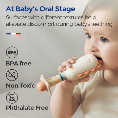 Evoceler Baby Dinosaur Rattles with Teether